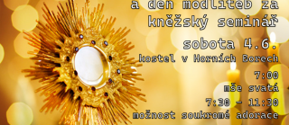 Adorační den a den modliteb za seminář ve farnosti Bory - sobota 4. června 2022